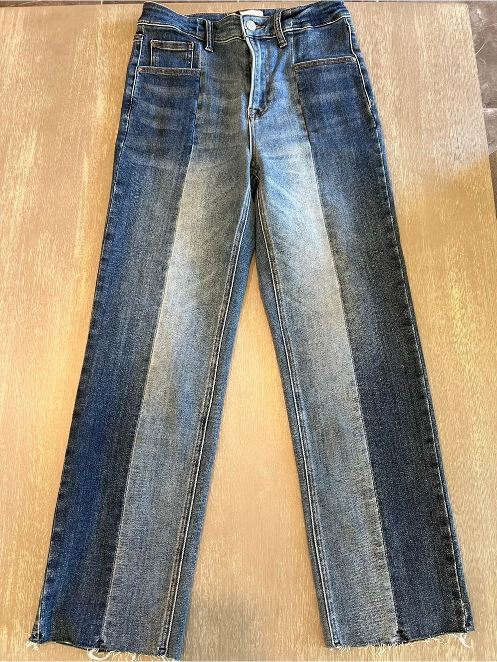 Risen Jeans High-Rise Two-Tone Blue Women's denim Jeans size 9/29 - Picture 4 of 13